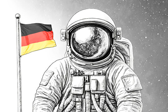 German Astronaut in Space Suit
