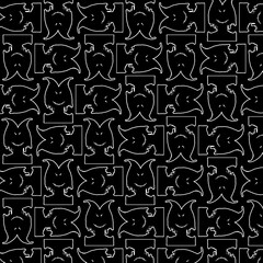 Demonic head hand draw illustration motif pattern