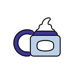 Cream icon design with white background stock illustration