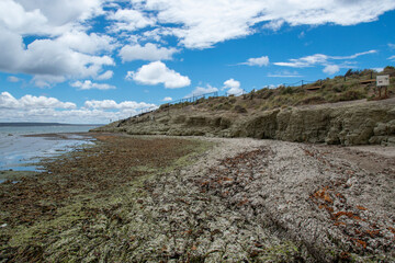 Punta cuevas cliffs landscape, puerto madryn, chubut, argentina