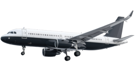 Airplane aircraft transport airplane transportation travel traveler flight fly air plane trip jet business. Transparent background or PNG file.
