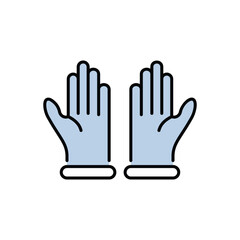 Gloves icon design with white background stock illustration