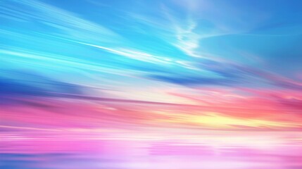 Naklejka premium Bright and colorful abstract sky with gradients of pink, blue, and purple resembling a vibrant sunrise or sunset.