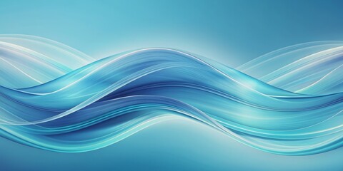 Fototapeta premium Abstract Blue Wave Design, digital art, blue, wave, curve, abstract, design