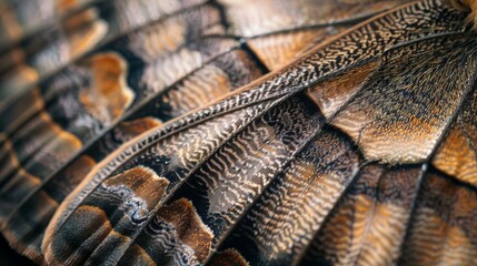 Close Up View of a Butterfly's Wings in Natural Light