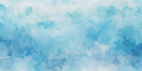 Fototapeta premium Abstract Watercolor Sky, Blue, Pastel, Clouds, Background , abstract art , watercolor
