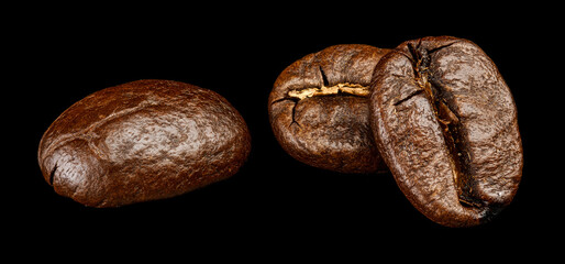 coffee beans in high magnification detail