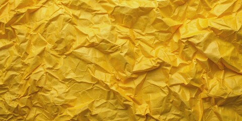 Close Up of Crumpled Yellow Paper, texture, abstract, background, design, yellow, paper