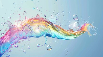 Obraz premium Rainbow Water Splash