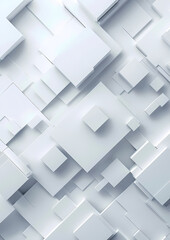 White Contemporary Geometric Design: Minimalist White Art with Luminous Neon Accents