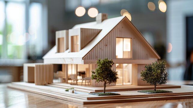 Architectural Model of House Representing Planning and Dreaming Phase for Home Building or Purchase