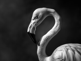 Flamingos in Black and White Photography Artistic black and white photographs of flamingos,...