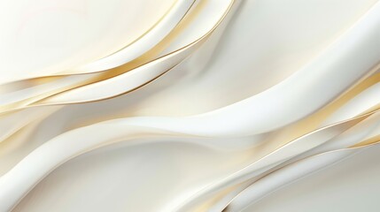 Minimalistic and sleek white silk texture with elegant golden details, perfect for background applications