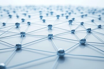 Network concept with interconnected nodes forming a cohesive system