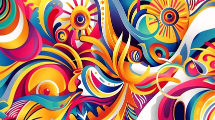 A colorful and dynamic abstract pattern for Hispanic heritage celebration