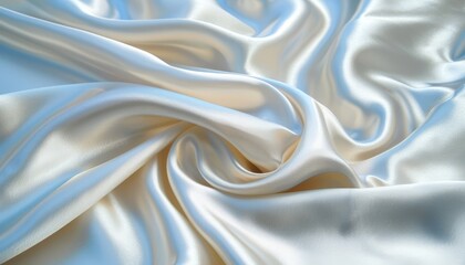 Fototapeta premium Luxurious silver fabric background with elegant and graceful folds for a sophisticated look