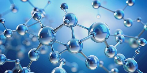 Molecular Structure - 3D Rendering of a Complex Molecule, Science, Chemistry, Research, Technology