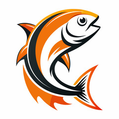 create a fish logo vector art illustration design