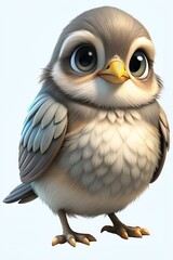 Fototapeta premium martin in 3d cartoon style isolated on white background