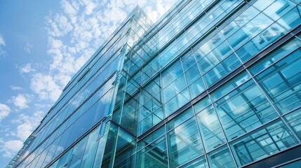 Sleek glass and steel building