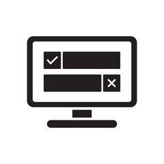 Boolean icon design, isolated on white background, vector illustration