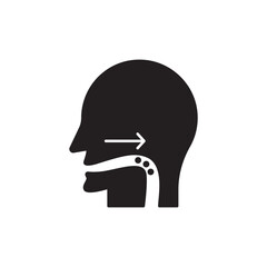 Swallowing reflex icon design, isolated on white background, vector illustration