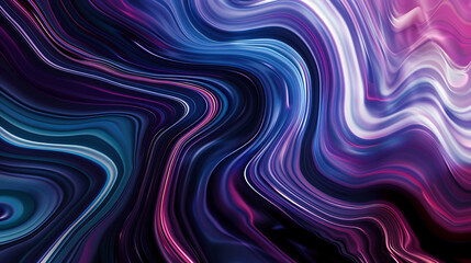 Fototapeta premium Neon Purple Wave Symphony