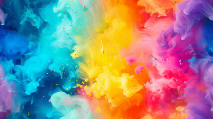 Fototapeta premium Tiled colorful abstract paint explosion