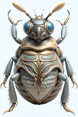Fototapeta premium bug in 3d cartoon style isolated on white background