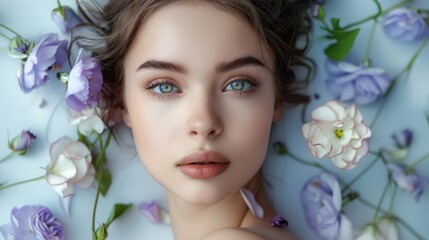 Floral Beauty Portrait