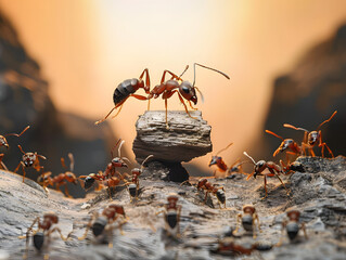 Statue of Labour, 150 million years of ants civilization