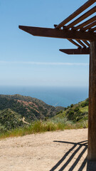 Wooden gazebo with a view 