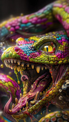 Colorful Venomous Serpent