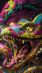 Fototapeta premium Colorful Venomous Serpent