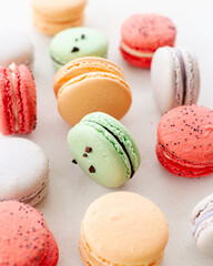 colorful macarons on a plate