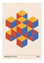 Minimal 20s geometric design poster