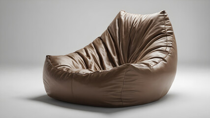 Bean bag chair isolated on white background. Generative AI