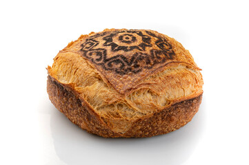 Artisan Whole Wheat Flour Bread, baked in a wood-fired oven.