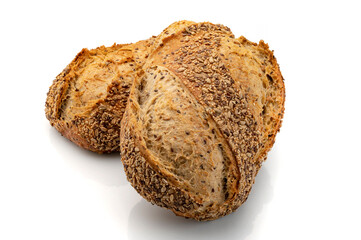 Artisan seed bread, baked in a wood oven.