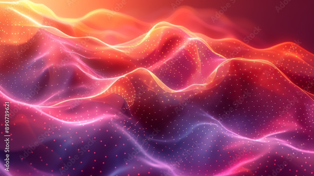 Poster color gradient background with grainy orange gradation: abstract vector texture of pink noise