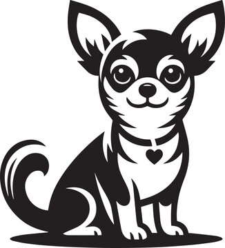 recommend clip art: Chihuahua icon isolated on a white background. Chihuahua logo illustration.