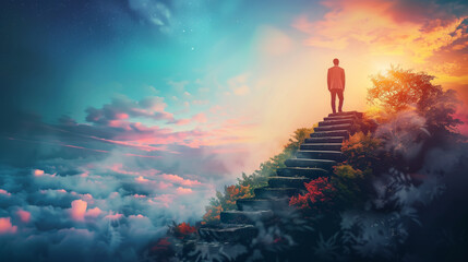 A coaching scene showing a mentor giving advice on personal and career development.
