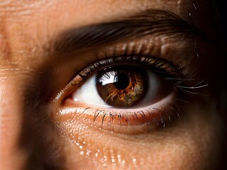 Fototapeta premium close up of a female eye