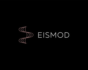 Abstract logo from waves. Creative flow motion stream premium sign. Vector illustration.