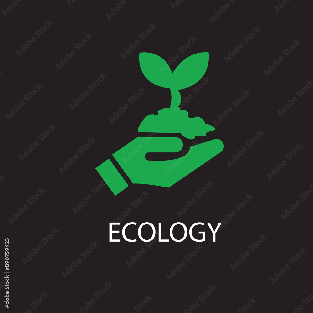 Poster Ecology logo icon vector image.