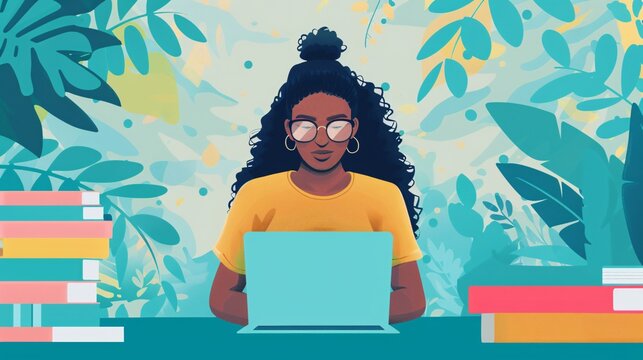 A student using a laptop to take an online course, representing the accessibility and convenience of digital learning