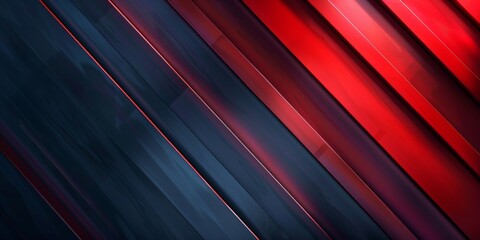 Obraz premium The dark and red abstract diagonal metal stripes create a dynamic and futuristic background, diagonal lines concept