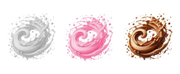 Paint Wave Swirl or Flowing Isolated on a Transparent Background