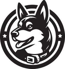 Carolina dog vector icon isolated on a white background. Carolina dog logo illustration.