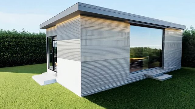Modern Tiny Home 3D Model Exterior Tour